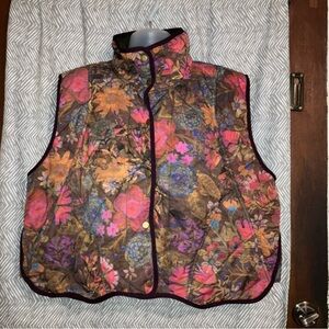 Floral Quilted Vest natual life vest size xl